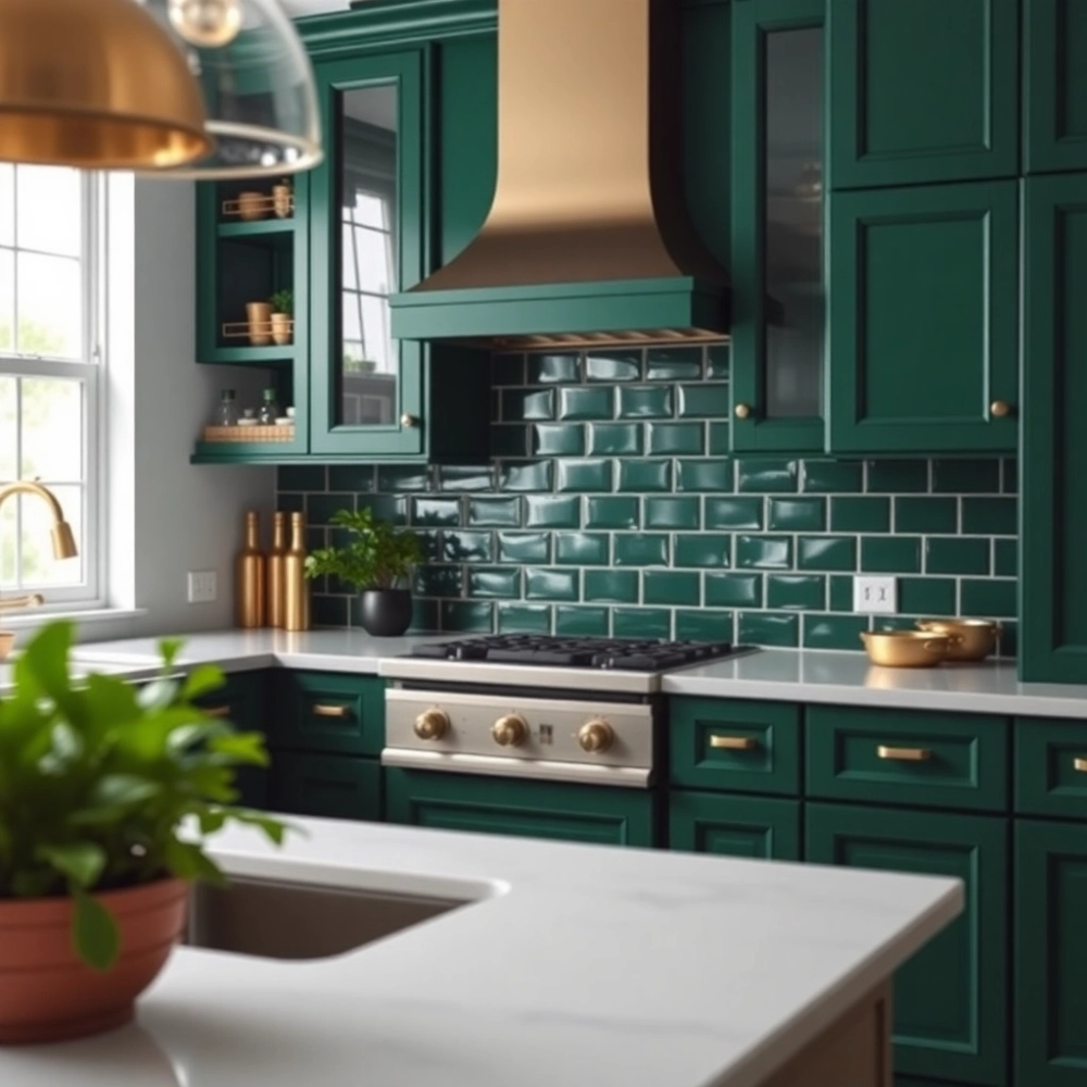 Butelkowa Zieleń W Kuchni