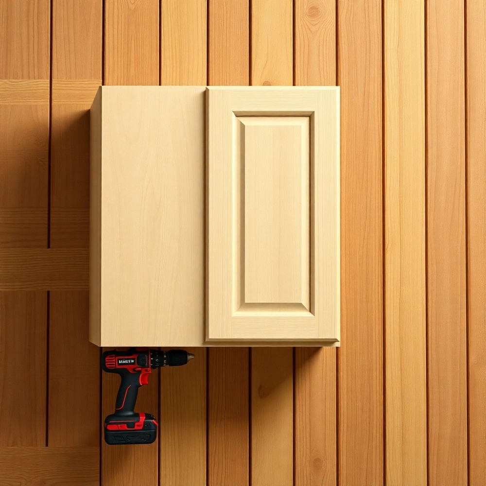 Jak zawiesić szafkę na drewnianej ścianie