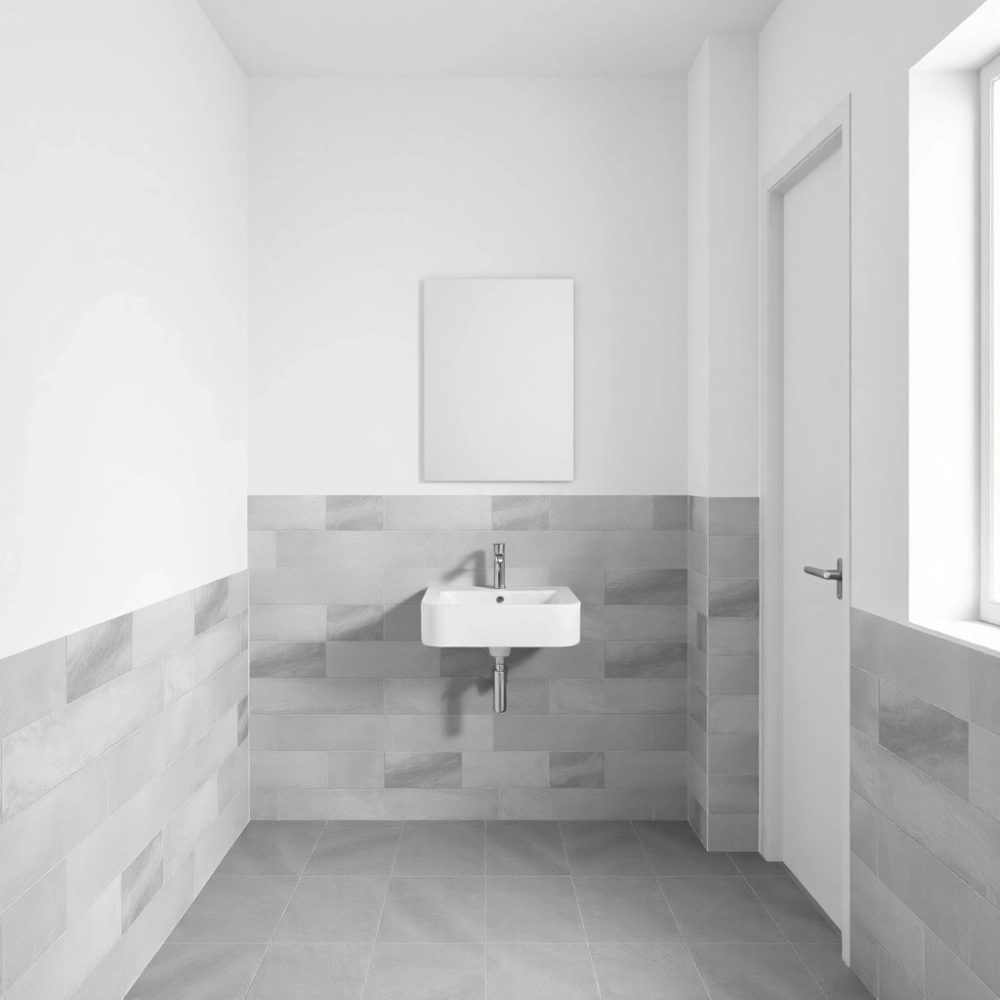 Jaki kolor ścian pasuje do szarych płytek