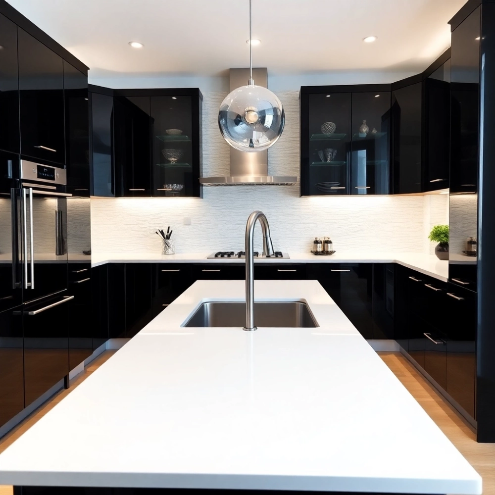 Kuchnia Biało Czarna Połysk