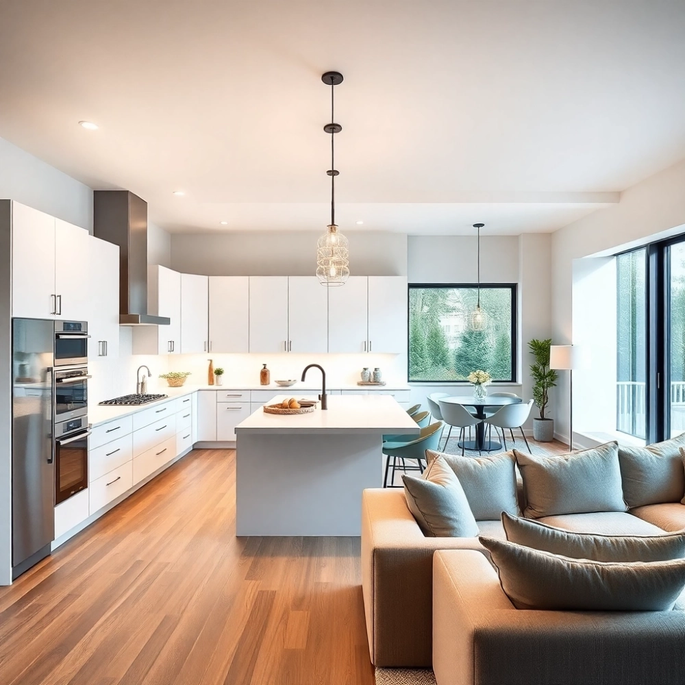 Kuchnia W Kształcie Litery U Z Salonem