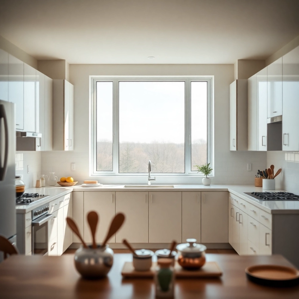 Kuchnia W Kształcie U Z Oknem