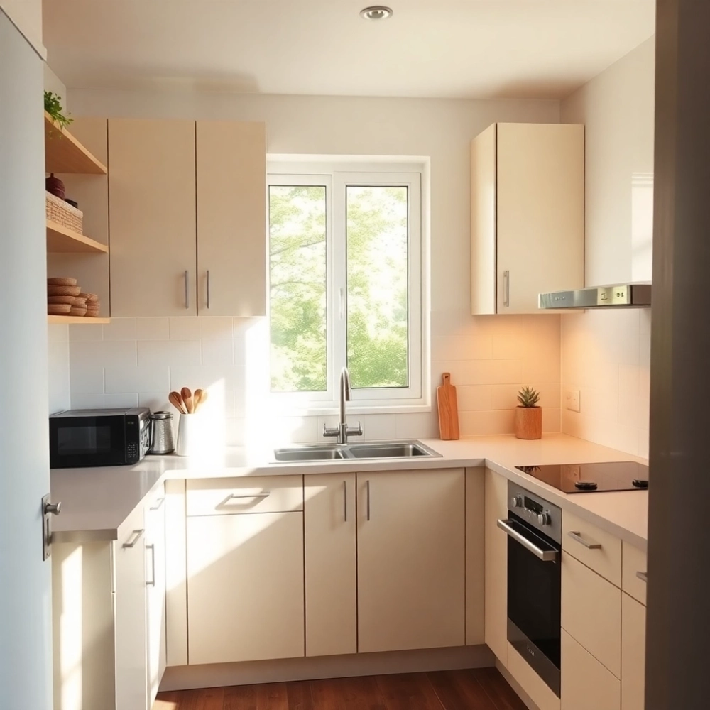 Mała Kuchnia W Kształcie Litery U Z Oknem