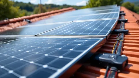 instalacja fotowoltaiczna na dachu pokrytym blachodachówką