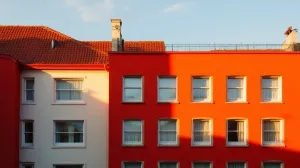 Jaki kolor elewacji do czerwonego dachu i białych okien