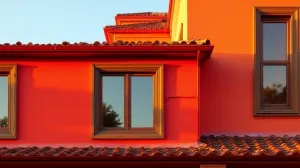 Jaki kolor elewacji do czerwonego dachu i brązowych okien