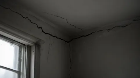 Pęknięcia na łączeniu sufitu i ściany