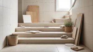 Układanie płytek na schodach