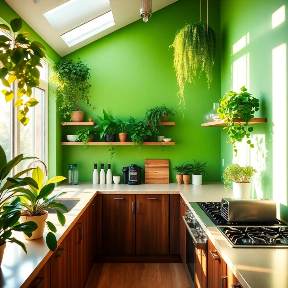 Zielone Ściany W Kuchni